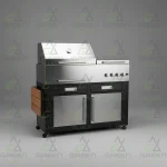باربیکیو ۱۱۰ استیل با اجاق‌گاز و سرخ‌کن SRC110