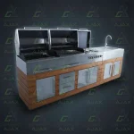 باربیکیو آیلند مدل استیل و ترموود SWRC-300