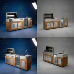 باربیکیو آیلند مدل استیل و ترموود SWRC-260 - تصویر 3