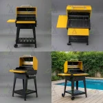 باربیکیو ذغالی مشکی و زرد Charcoal-yellow-075 - تصویر 3