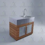 سینک و میز کار استیل و ترموود مدل SWRC_103